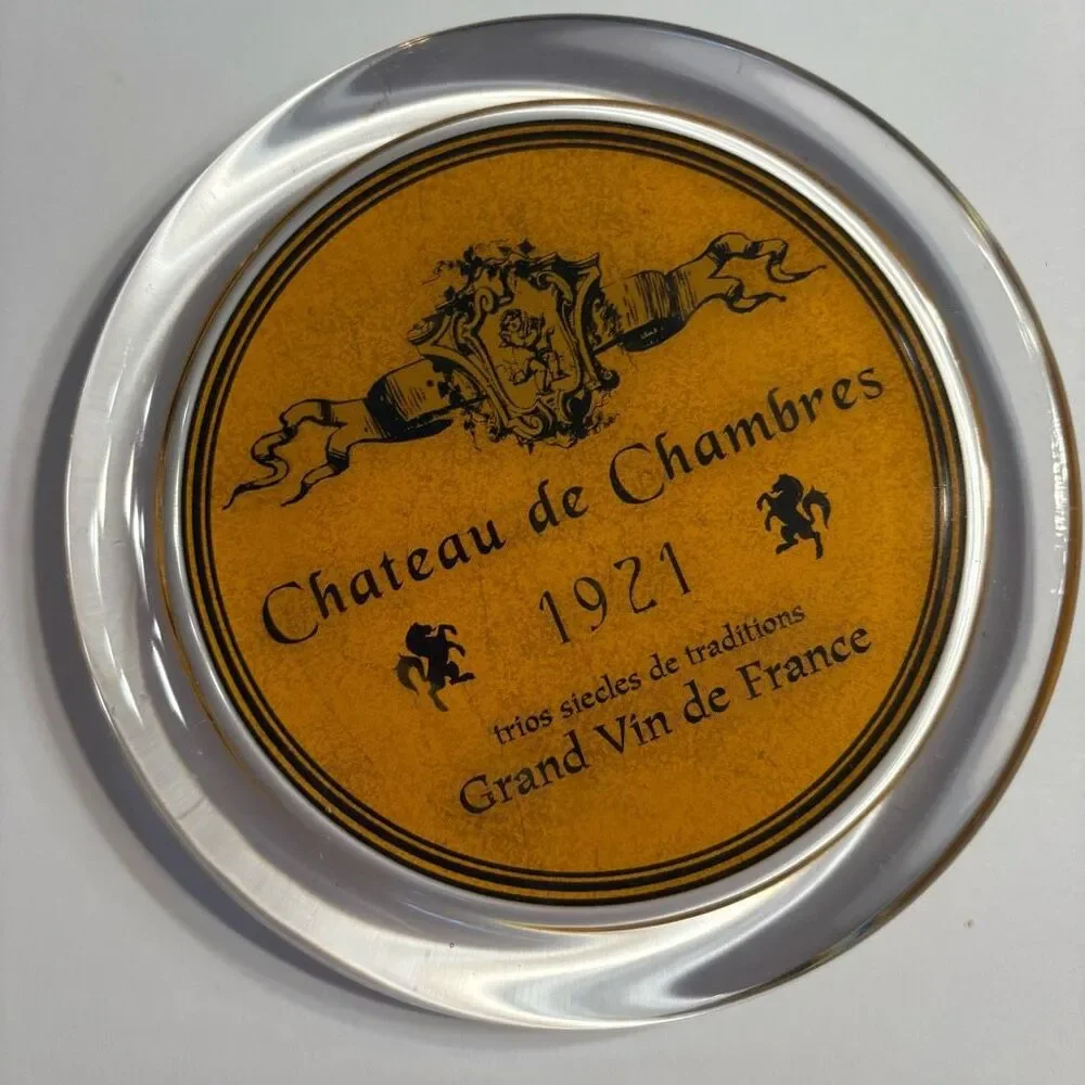 Chateau de Chambres 1921 Grand Vin de France Glass Coaster